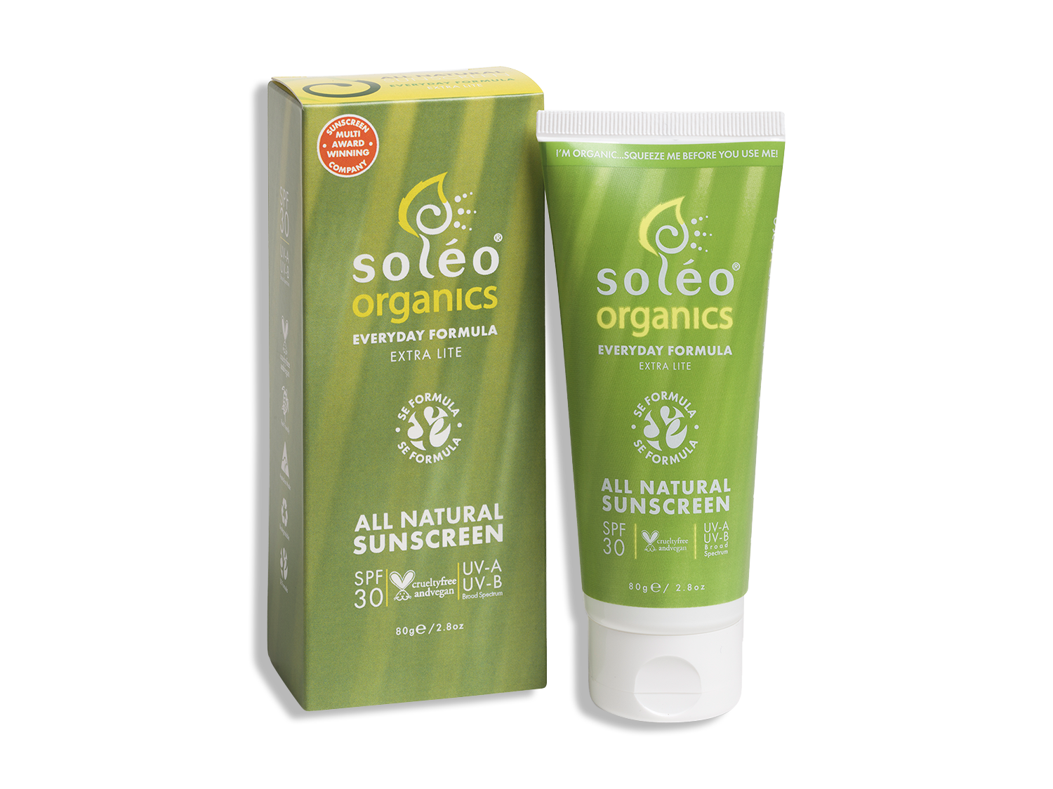 Soleo Organics everyday Extralite natural sunscreen