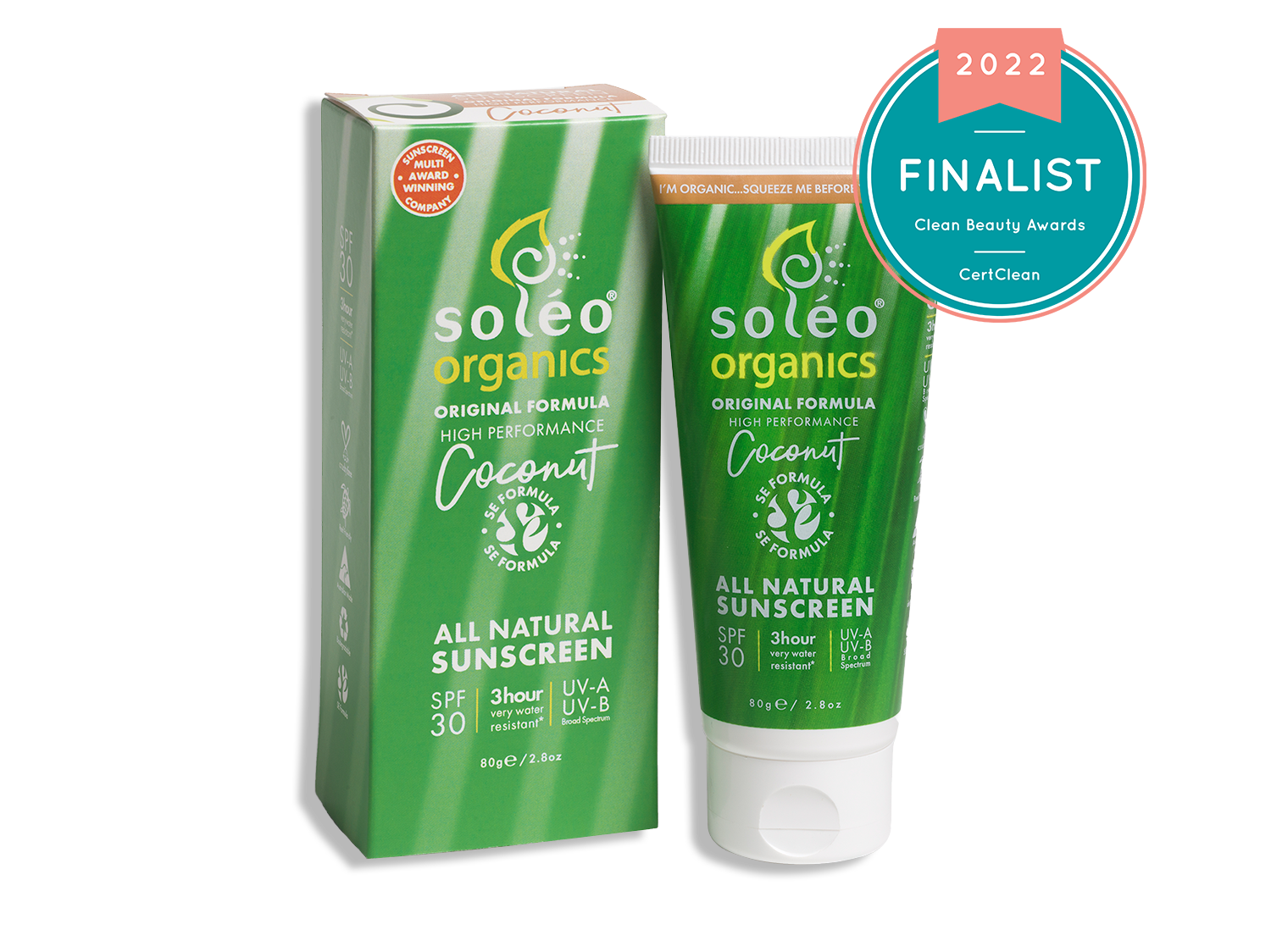 Soleo Organics natural coconut scented sunscreen